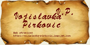 Vojislavka Pirković vizit kartica
